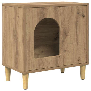 Kattenhuis Ambachtelijk eiken 51 x 30 x 52 cm Bewerkt hout