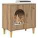 Kattenhuis Ambachtelijk eiken 51 x 30 x 52 cm Bewerkt hout