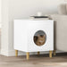 Kattenhuis Wit 42,5 x 40 x 53 cm Bewerkt hout