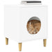Kattenhuis Wit 42,5 x 40 x 53 cm Bewerkt hout