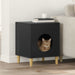 Kattenhuis Zwart 42,5 x 40 x 53 cm Bewerkt hout