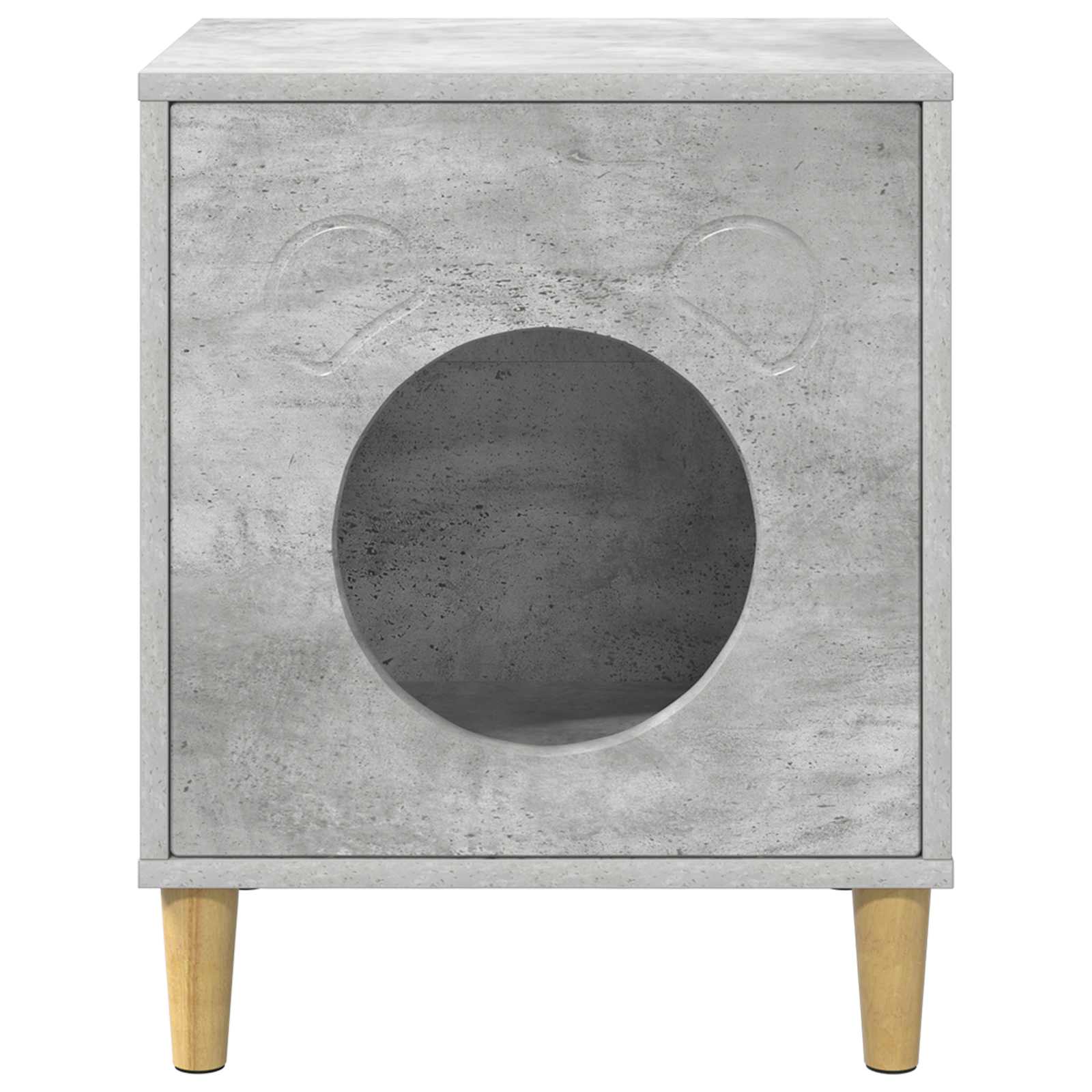 Kattenhuis Beton 42,5 x 40 x 53 cm Bewerkt hout