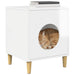 Kattenhuis Glanzend Wit 42,5 x 40 x 53 cm Bewerkt hout