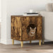 Kattenhuis Gerookt eiken 42,5 x 40 x 53 cm Bewerkt hout