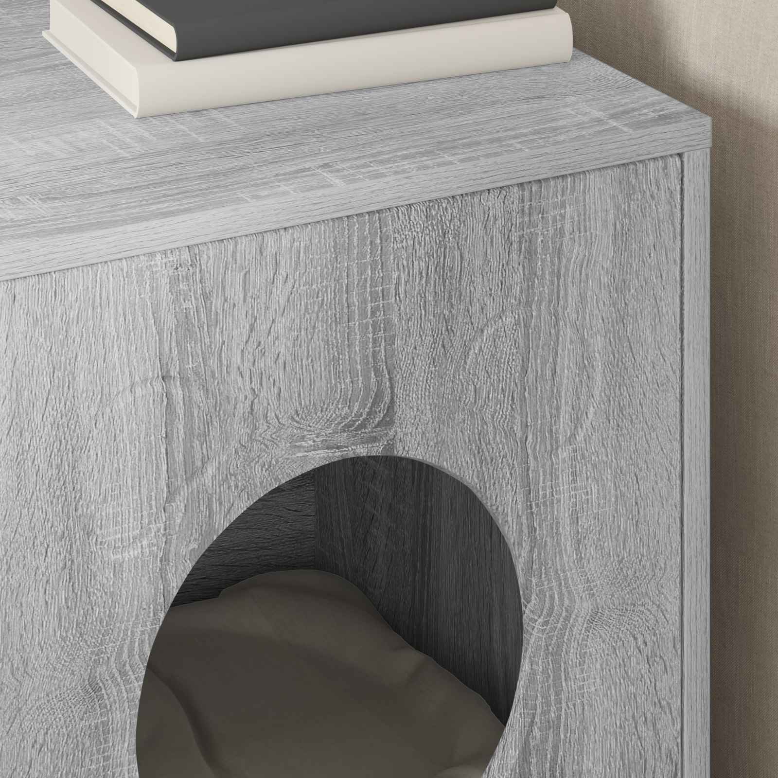 Kattenhuis Grijs Sonoma 42,5 x 40 x 53 cm Bewerkt hout