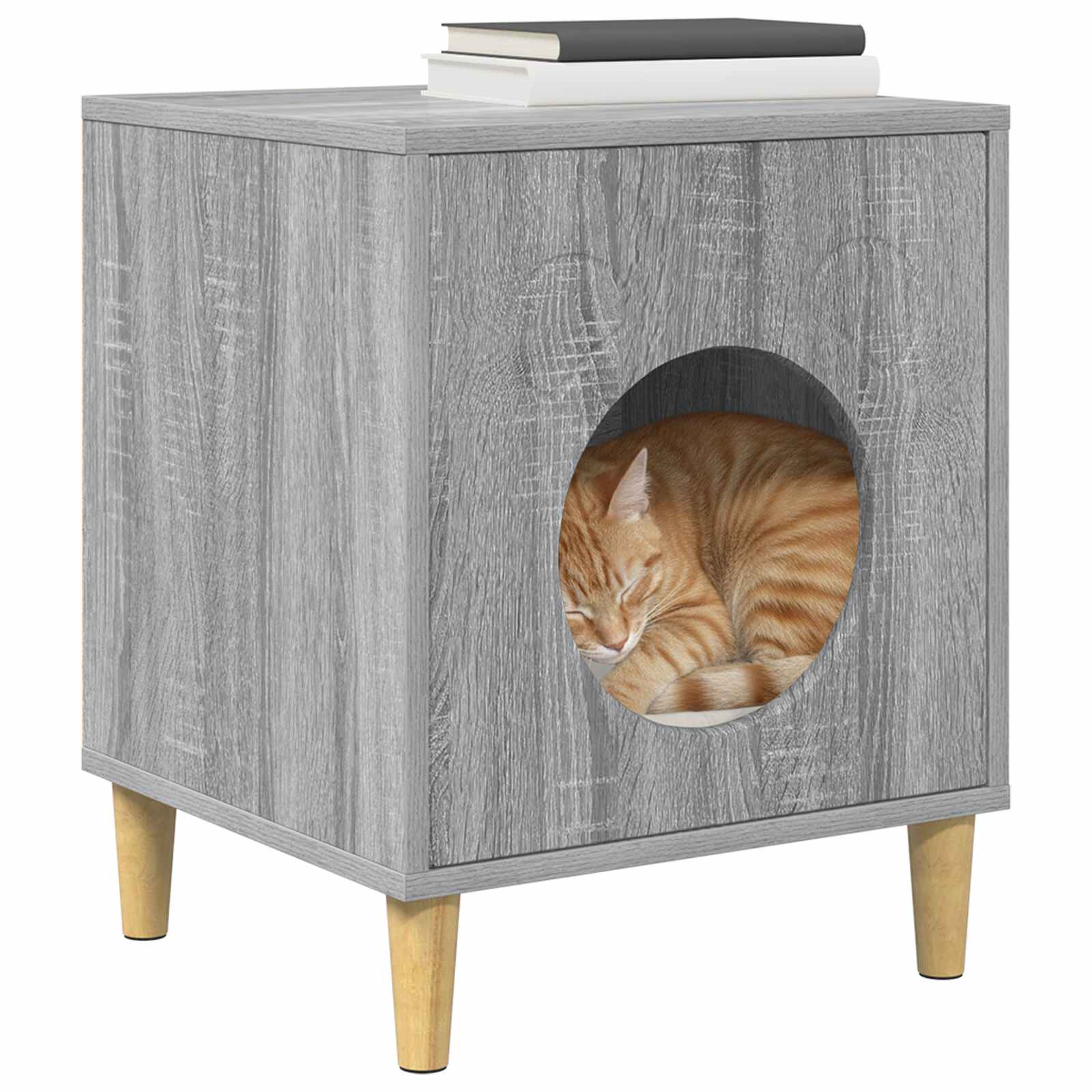 Kattenhuis Grijs Sonoma 42,5 x 40 x 53 cm Bewerkt hout