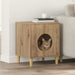 Kattenhuis Ambachtelijk eiken 42,5 x 40 x 53 cm Bewerkt hout