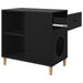 Kattenhuis Zwart 72 x 42,5 x 70 cm Bewerkt hout
