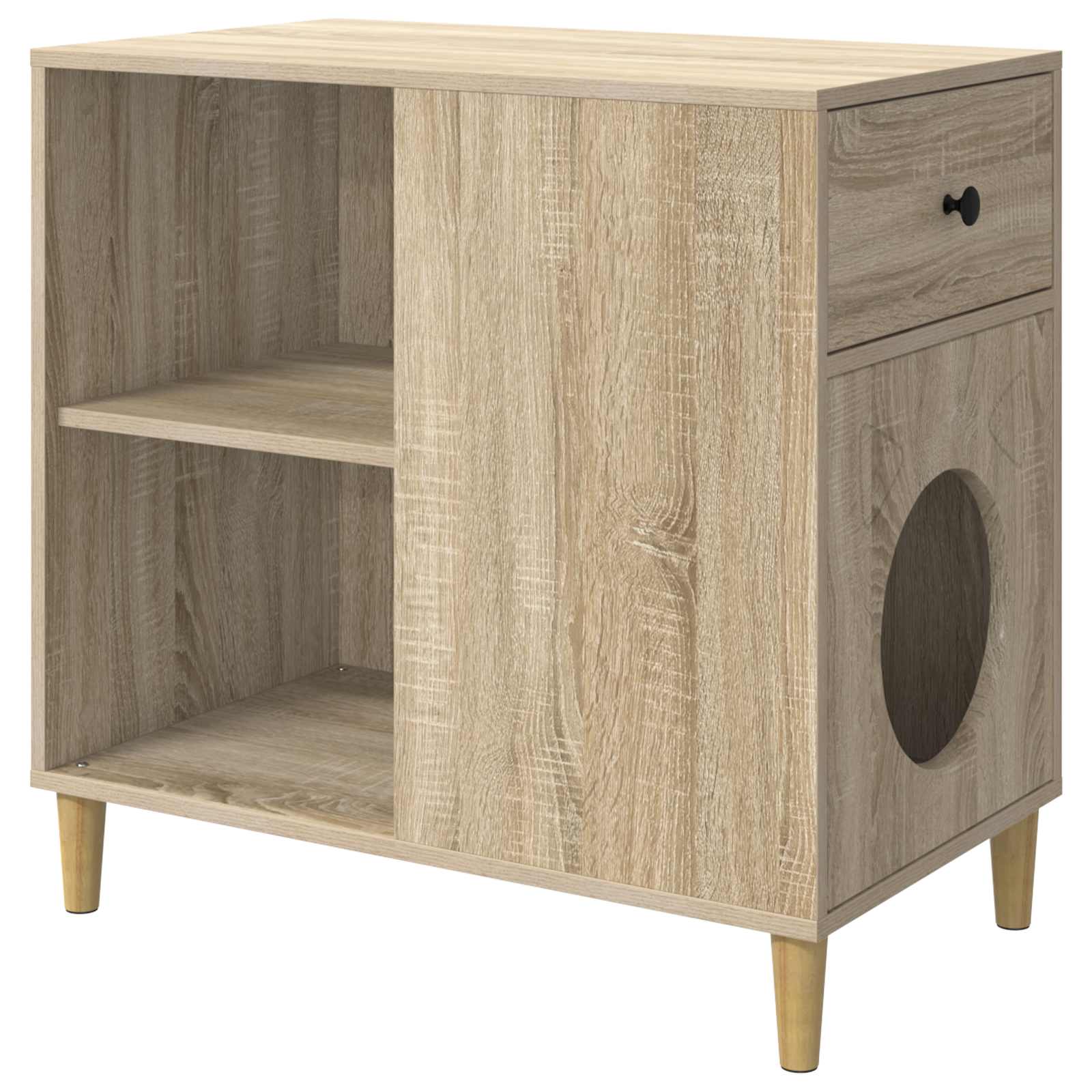 Kattenhuis Sonoma 72 x 42,5 x 70 cm Bewerkt hout