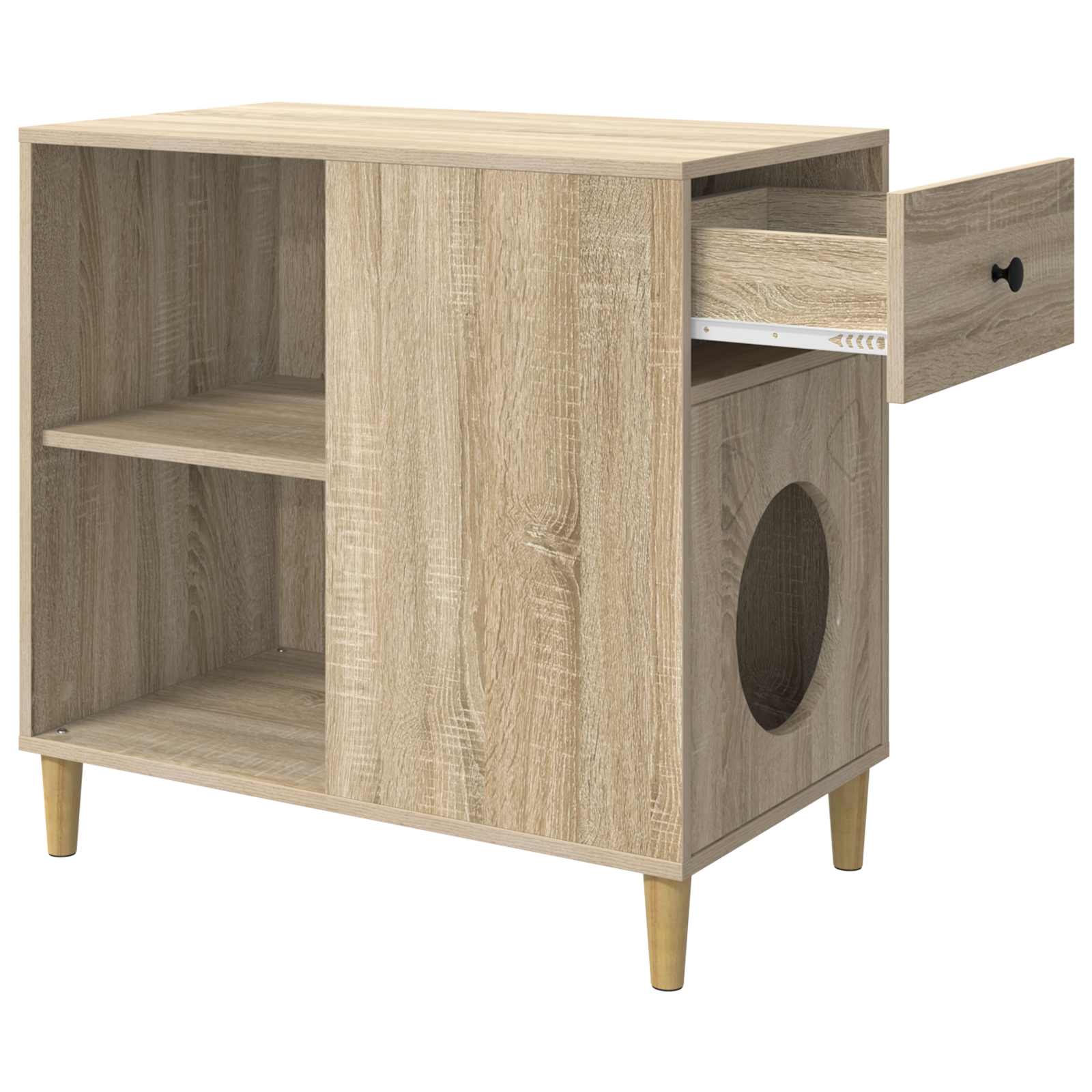 Kattenhuis Sonoma 72 x 42,5 x 70 cm Bewerkt hout
