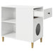 Kattenhuis Glanzend Wit 72 x 42,5 x 70 cm Bewerkt hout