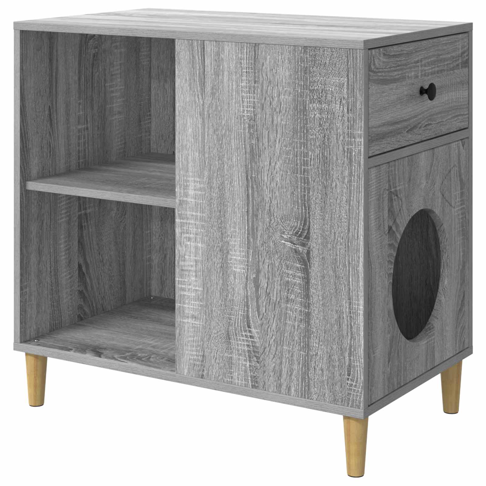 Kattenhuis Grijs Sonoma 72 x 42,5 x 70 cm Bewerkt hout