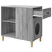 Kattenhuis Grijs Sonoma 72 x 42,5 x 70 cm Bewerkt hout