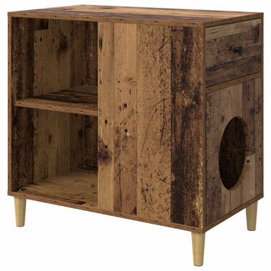 Kattenhuis Oudhout 72 x 42,5 x 70 cm Bewerkt hout