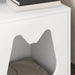 Kattenhuis Wit 42,5 x 40 x 53,5 cm Bewerkt hout
