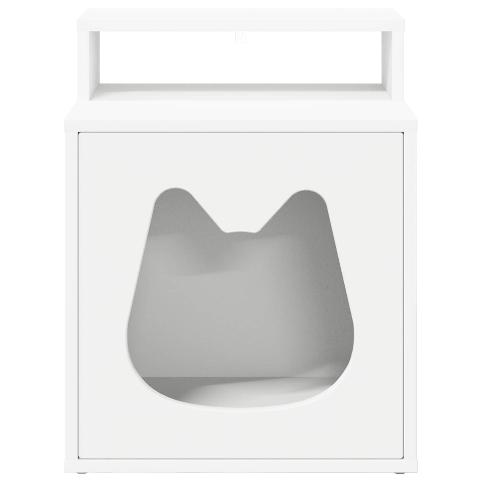 Kattenhuis Wit 42,5 x 40 x 53,5 cm Bewerkt hout