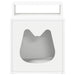 Kattenhuis Wit 42,5 x 40 x 53,5 cm Bewerkt hout