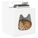 Kattenhuis Wit 42,5 x 40 x 53,5 cm Bewerkt hout