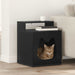 Kattenhuis Zwart 42,5 x 40 x 53,5 cm Bewerkt hout