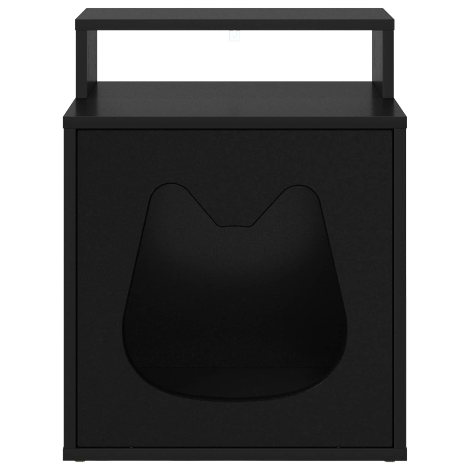 Kattenhuis Zwart 42,5 x 40 x 53,5 cm Bewerkt hout