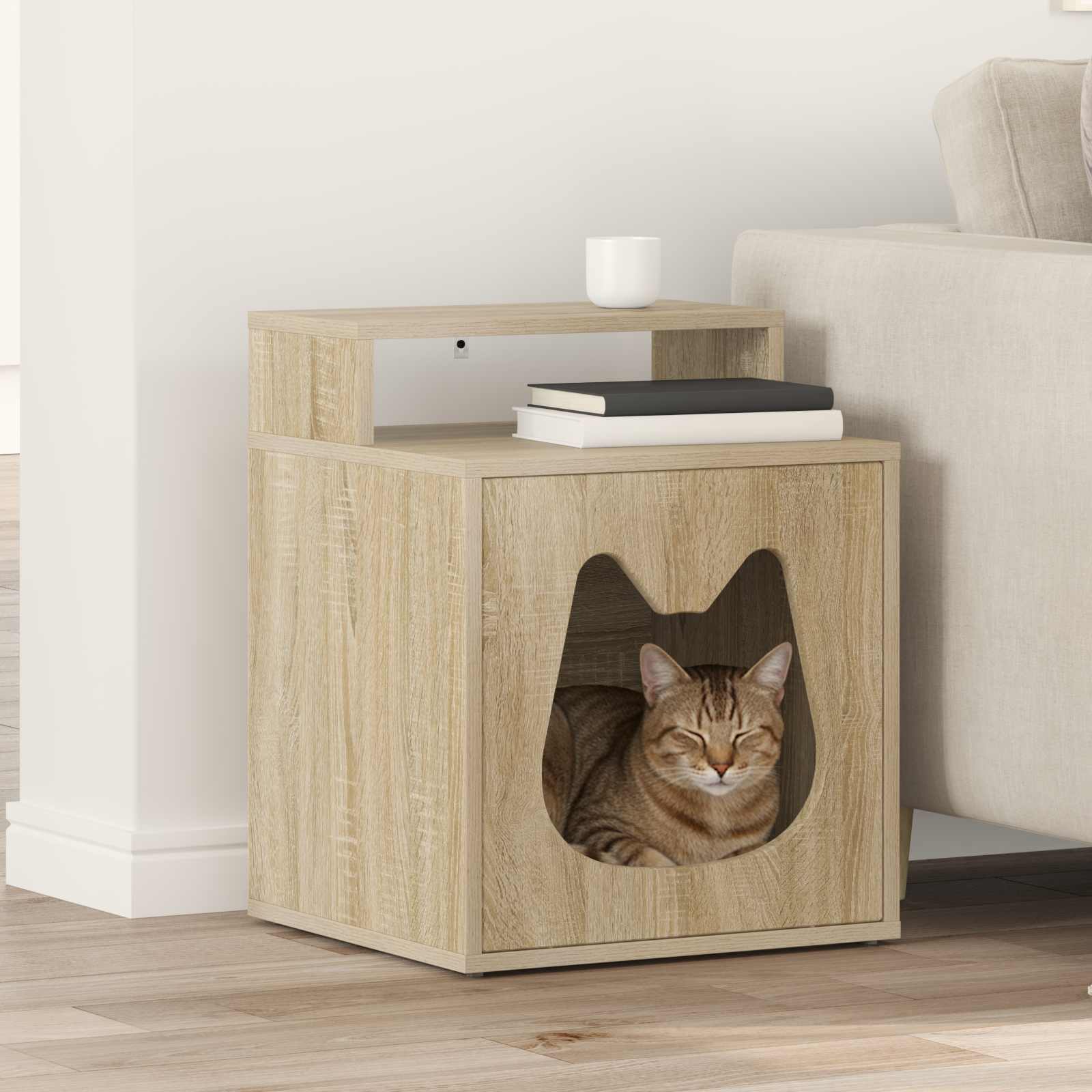 Kattenhuis Sonoma 42,5 x 40 x 53,5 cm Bewerkt hout