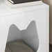 Kattenhuis Glanzend Wit 42,5 x 40 x 53,5 cm Bewerkt hout