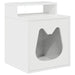 Kattenhuis Glanzend Wit 42,5 x 40 x 53,5 cm Bewerkt hout