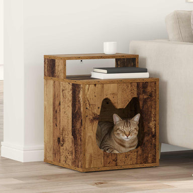 Kattenhuis Oudhout 42,5 x 40 x 53,5 cm Bewerkt hout