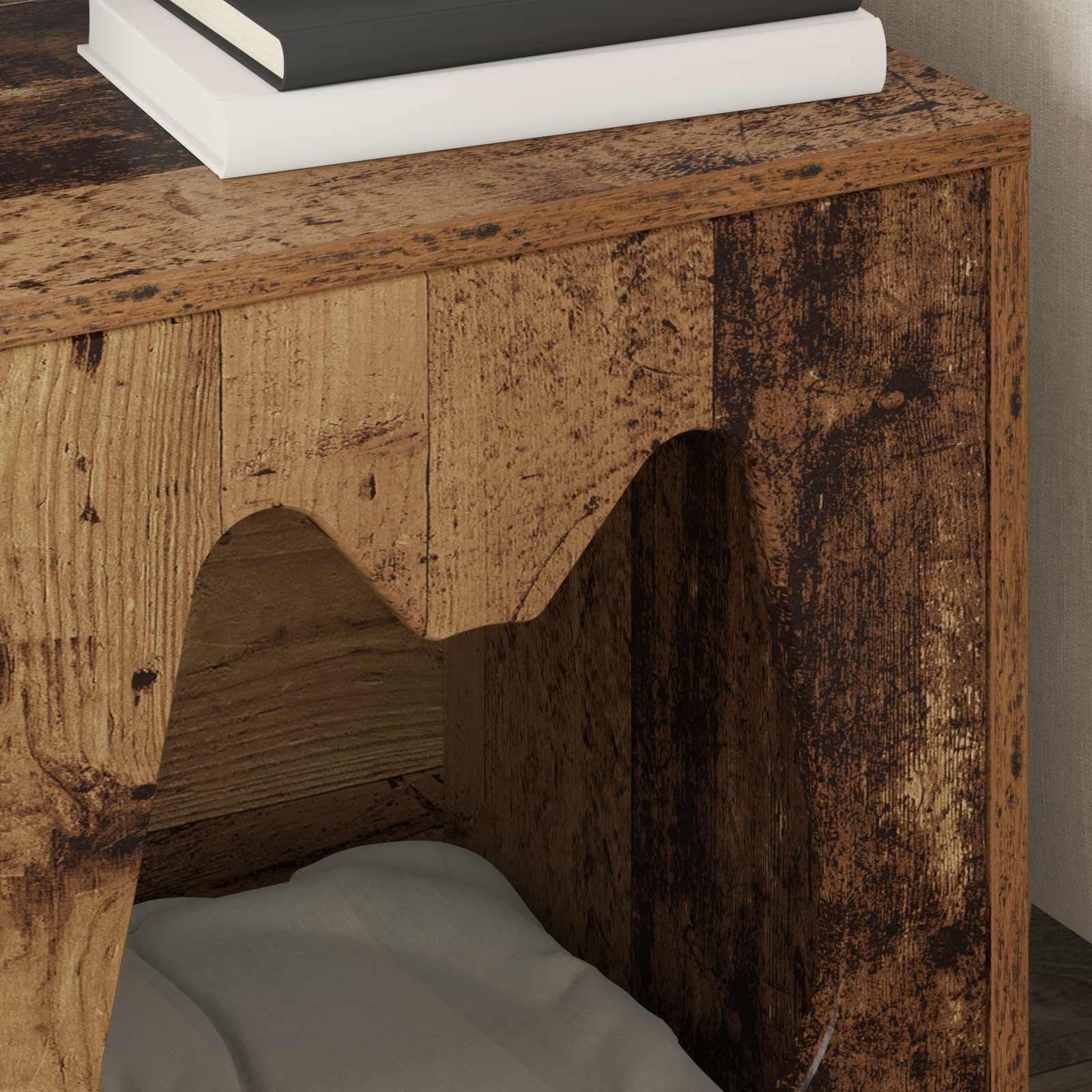 Kattenhuis Oudhout 42,5 x 40 x 53,5 cm Bewerkt hout