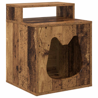 Kattenhuis Oudhout 42,5 x 40 x 53,5 cm Bewerkt hout