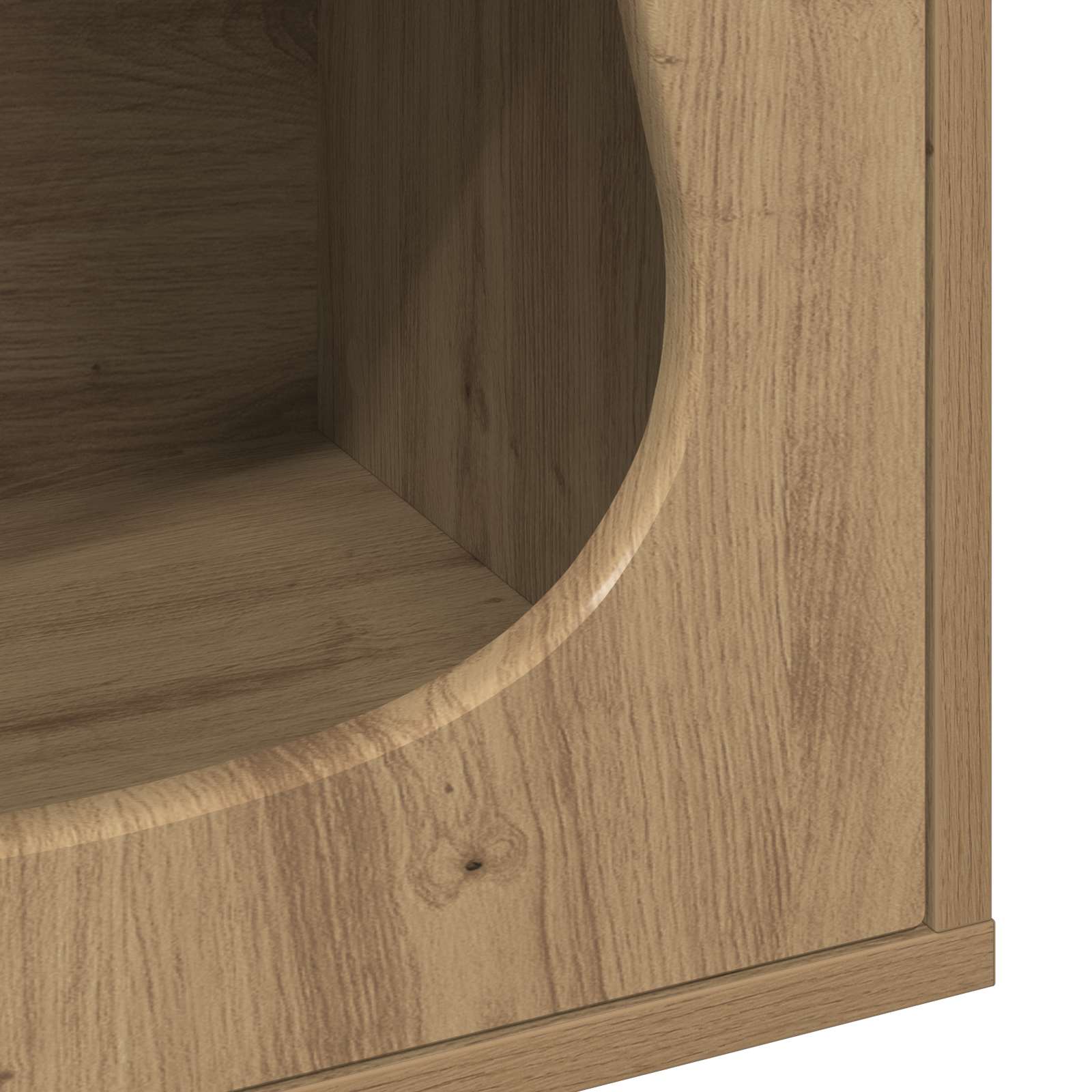 Kattenhuis Artisanaal eiken 42,5 x 40 x 53,5 cm Bewerkt hout