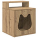 Kattenhuis Artisanaal eiken 42,5 x 40 x 53,5 cm Bewerkt hout