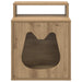 Kattenhuis Artisanaal eiken 42,5 x 40 x 53,5 cm Bewerkt hout