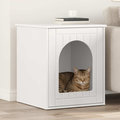 Kattenhuis Wit 53 x 52 x 62 cm Bewerkt hout