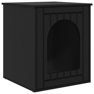 Kattenhuis Zwart 53 x 52 x 62 cm Bewerkt hout