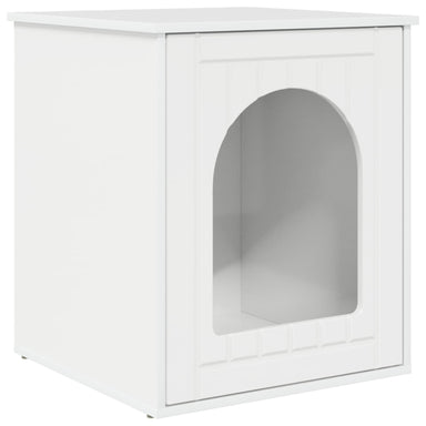 Kattenhuis Glanzend Wit 53 x 52 x 62 cm Bewerkt hout