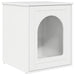 Kattenhuis Glanzend Wit 53 x 52 x 62 cm Bewerkt hout