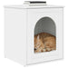 Kattenhuis Glanzend Wit 53 x 52 x 62 cm Bewerkt hout