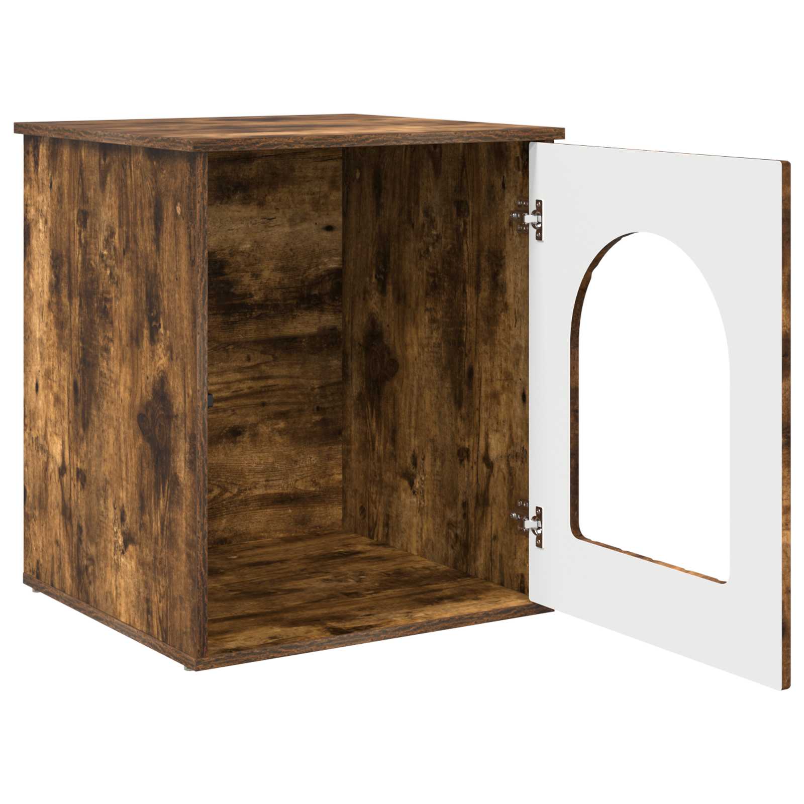 Kattenhuis Gerookt eiken 53 x 52 x 62 cm Bewerkt hout