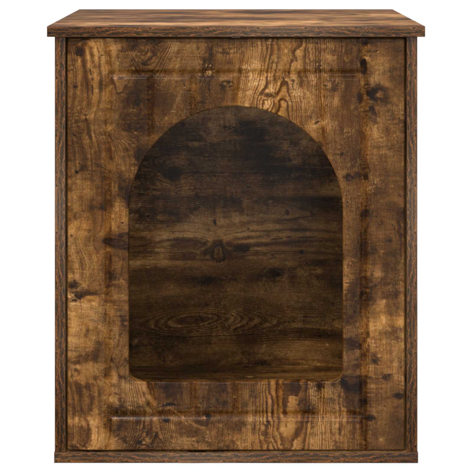 Kattenhuis Gerookt eiken 53 x 52 x 62 cm Bewerkt hout