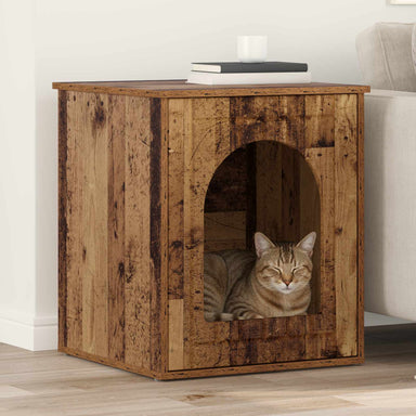 Kattenhuis Oudhout 53 x 52 x 62 cm Bewerkt hout