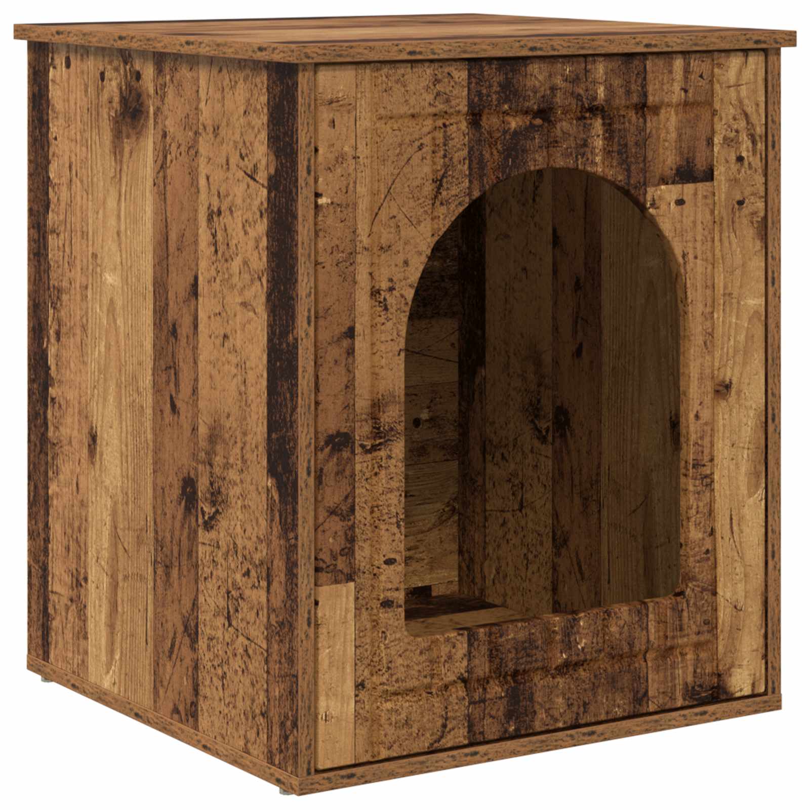 Kattenhuis Oudhout 53 x 52 x 62 cm Bewerkt hout