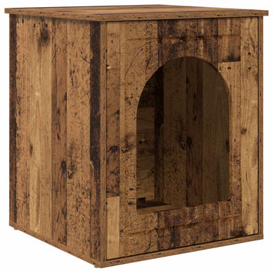 Kattenhuis Oudhout 53 x 52 x 62 cm Bewerkt hout