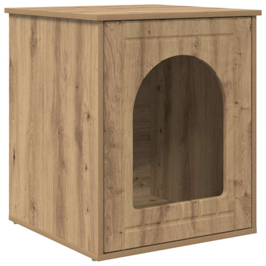 Kattenhuis Ambachtelijk eiken 53 x 52 x 62 cm Bewerkt hout