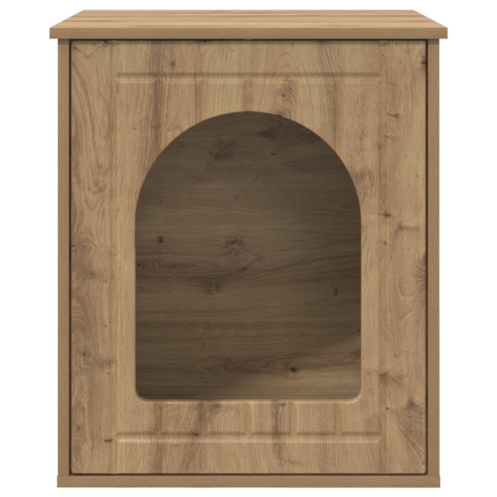 Kattenhuis Ambachtelijk eiken 53 x 52 x 62 cm Bewerkt hout