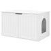Kattenhuis Wit 85 x 55 x 50,5 cm Bewerkt hout