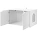 Kattenhuis Wit 85 x 55 x 50,5 cm Bewerkt hout