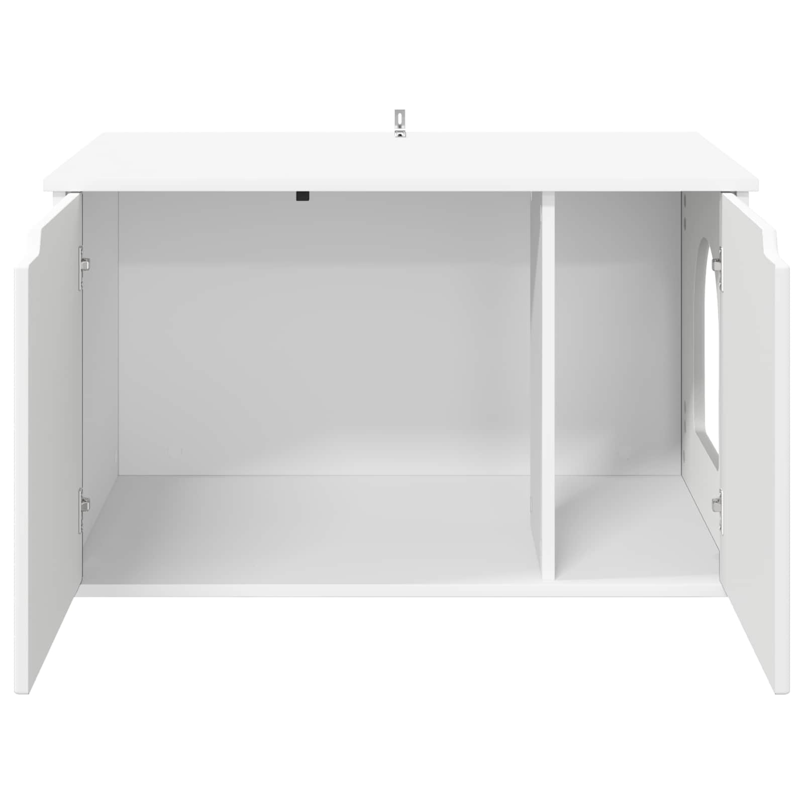Kattenhuis Wit 85 x 55 x 50,5 cm Bewerkt hout