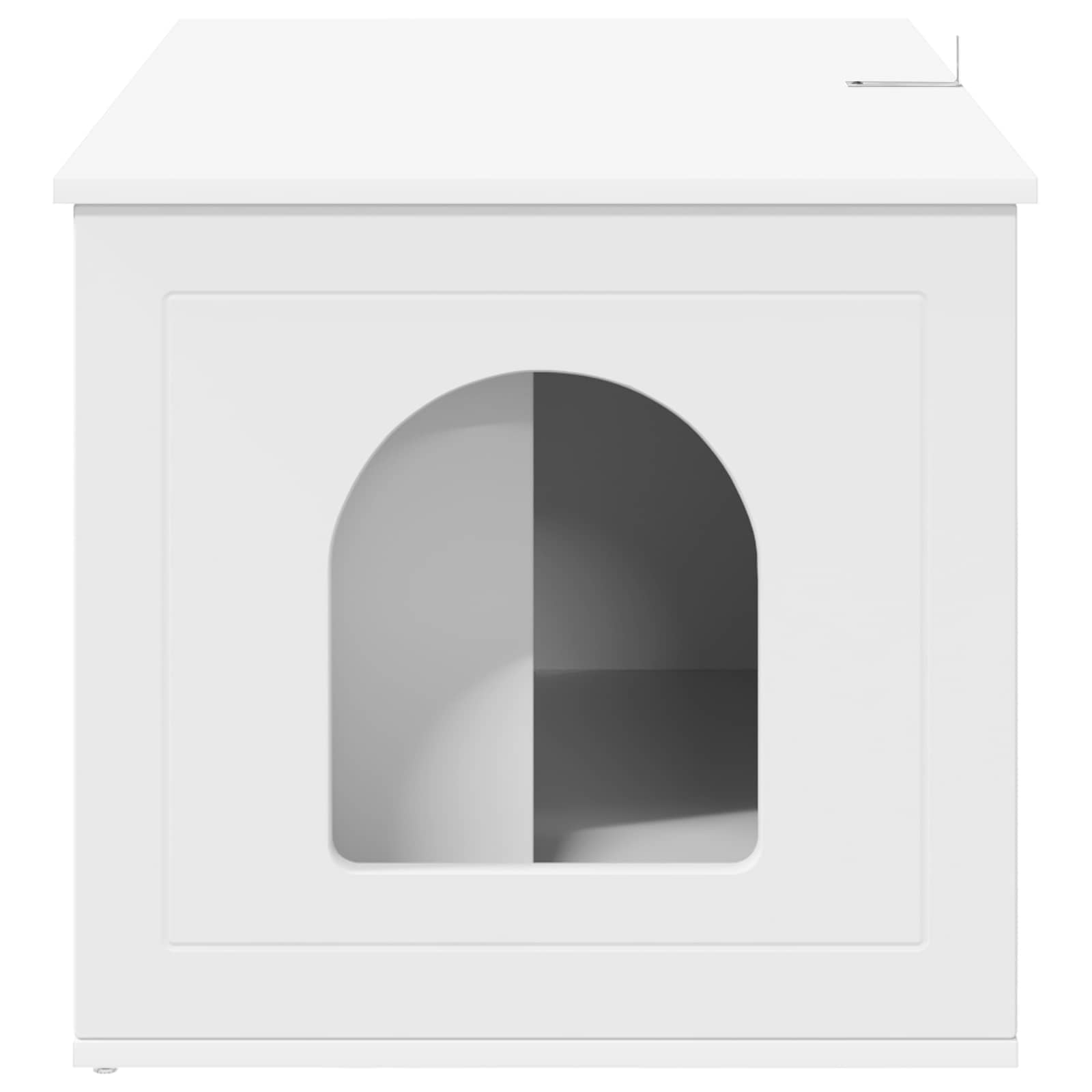 Kattenhuis Wit 85 x 55 x 50,5 cm Bewerkt hout