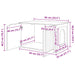 Kattenhuis Wit 85 x 55 x 50,5 cm Bewerkt hout